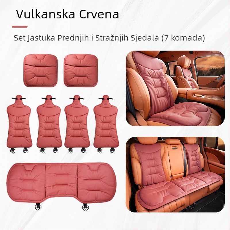Jastuk za autosjedalicu, četiri godišnja doba, opći interijer, vrhunski nabor, pogodan za Mercedes-Benz BMW jastuk za sjedalo, jednodijelna navlaka za stražnje sjedalo