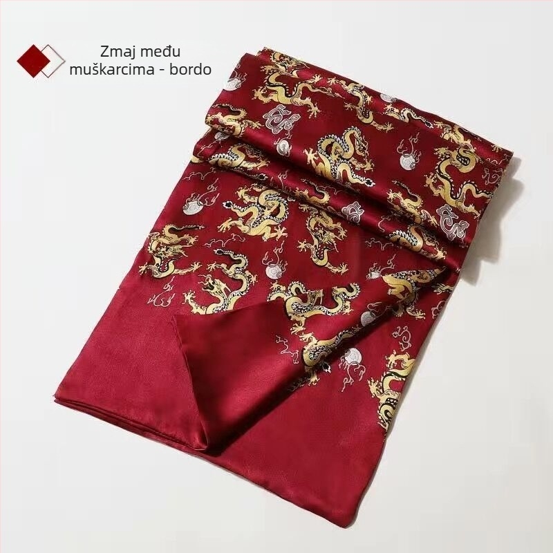 100 Mulberry svileni muški šal dvoslojni karirani svileni šal engleskog stila za muškarce srednje i starije dobi, jesenski i zimski tanki šal