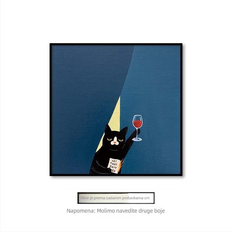 Zidna slika za dnevni boravak, crtani film, slatki crtani film, smiješni uzorci životinja za mačke, dječja soba, spavaća soba, ukrasni zidni mural.