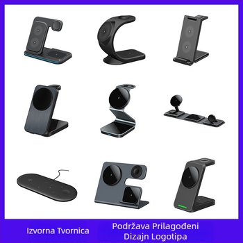 Prekogranični magnetski bežični punjač s tri u jednom za stolno računalo za bežično punjenje Applea, personalizirani poslovni pokloni