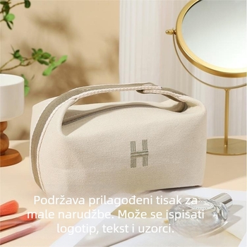 Kozmetička torba od platna s personaliziranim logotipom, moderna torba preko tijela s književnim motivima, visokokvalitetna putna torba za toaletne potrepštine velikog kapaciteta