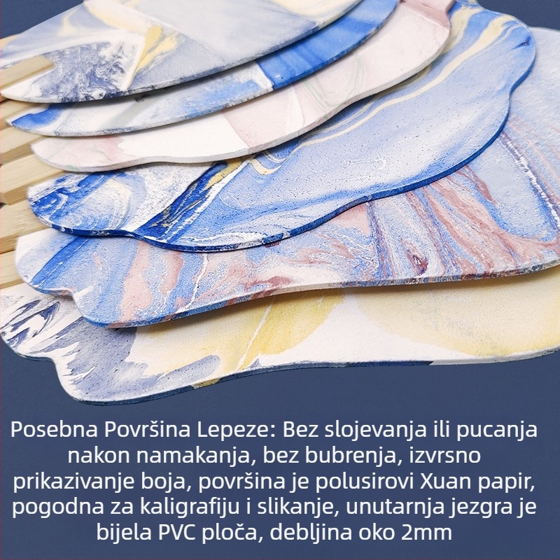 Izbjeljivanje boje Prazan poseban antikni Xuan papirnati lepeza Kaligrafija Slikanje Ručno izrađeno "uradi sam" Izrada materijala za lepezu s bojom Zadebljani lepeza