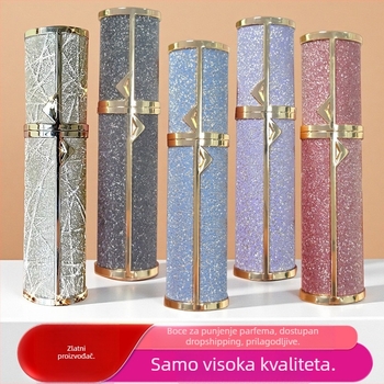 Prijenosna mini bočica parfema vrhunske klase, bočica parfema za ponovno punjenje, mala prazna bočica s punjenjem odozdo, bočica s raspršivačem s automatskim pumpanjem na zalihi