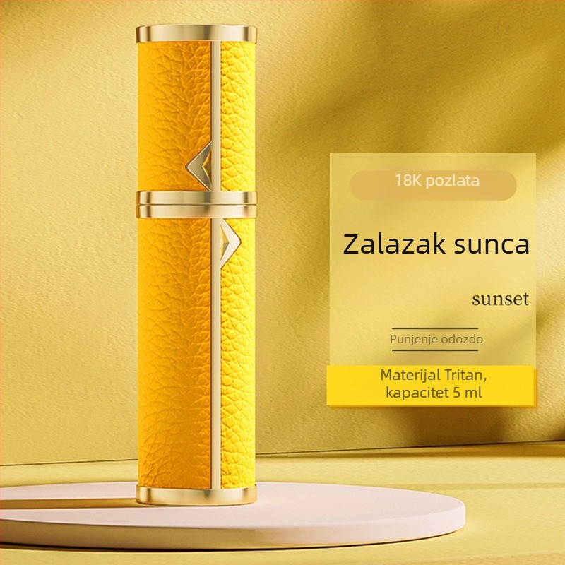 Prijenosna mini bočica parfema vrhunske klase, bočica parfema za ponovno punjenje, mala prazna bočica s punjenjem odozdo, bočica s raspršivačem s automatskim pumpanjem na zalihi