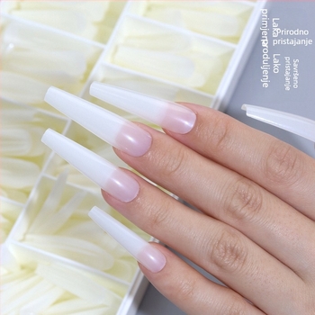 Novi francuski nokti, naljepnice za nokte s prekograničnim pola naljepnica, naljepnice za nokte, umjetni nokat, flasteri za nokte, nokti s produženim nošenjem