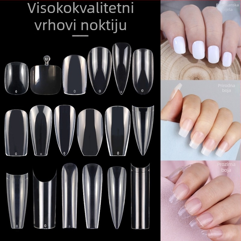 Novi francuski nokti, naljepnice za nokte s prekograničnim pola naljepnica, naljepnice za nokte, umjetni nokat, flasteri za nokte, nokti s produženim nošenjem