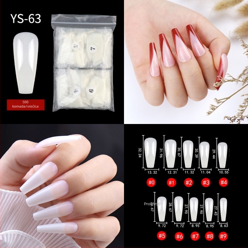 Novi francuski nokti, naljepnice za nokte s prekograničnim pola naljepnica, naljepnice za nokte, umjetni nokat, flasteri za nokte, nokti s produženim nošenjem