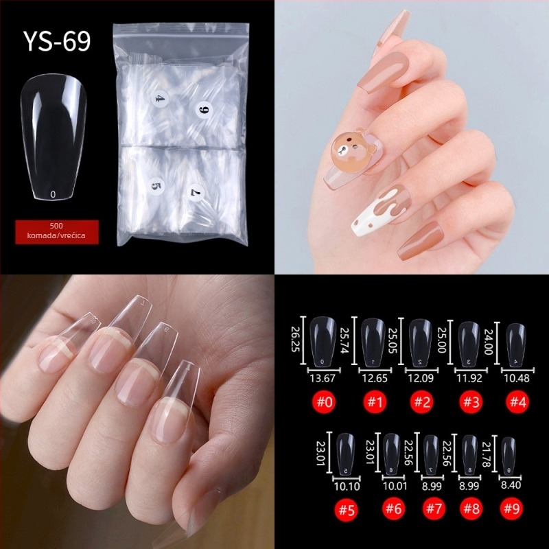 Novi francuski nokti, naljepnice za nokte s prekograničnim pola naljepnica, naljepnice za nokte, umjetni nokat, flasteri za nokte, nokti s produženim nošenjem