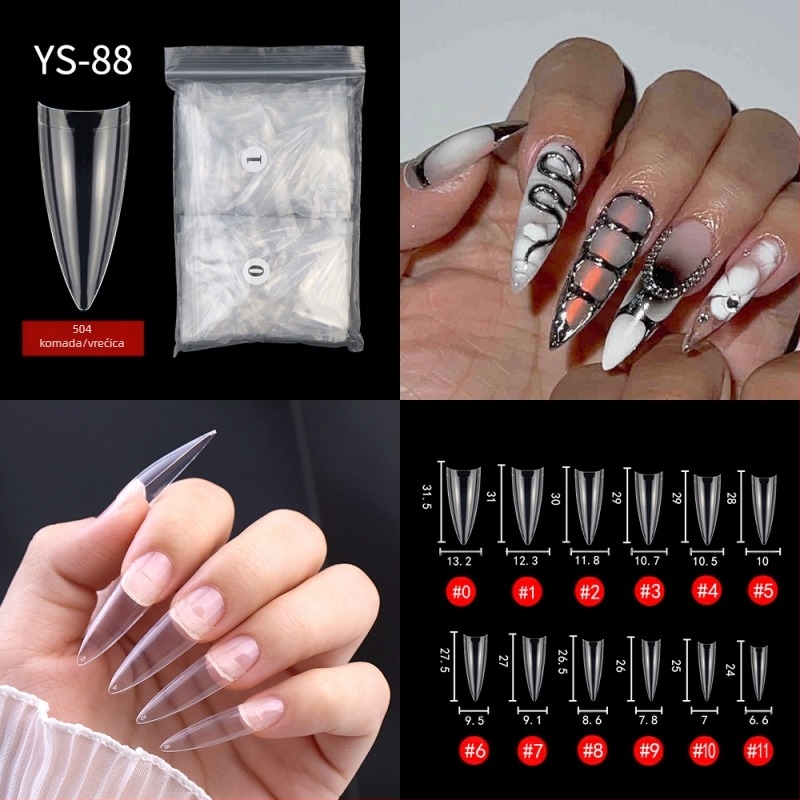 Novi francuski nokti, naljepnice za nokte s prekograničnim pola naljepnica, naljepnice za nokte, umjetni nokat, flasteri za nokte, nokti s produženim nošenjem