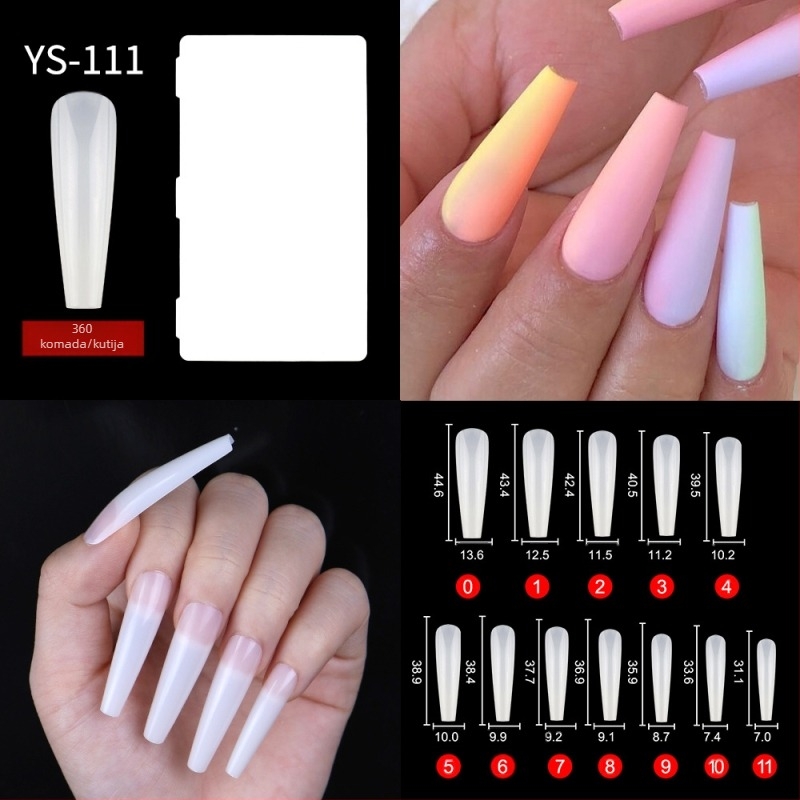 Novi francuski nokti, naljepnice za nokte s prekograničnim pola naljepnica, naljepnice za nokte, umjetni nokat, flasteri za nokte, nokti s produženim nošenjem