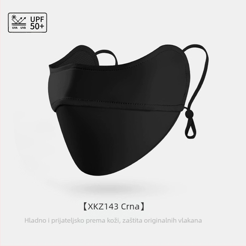 Maska za sunčanje za ženske kutke očiju, prozračna ljetna, anti-ultraljubičasta gradijentna ledeno svilena stereo maska za sunce UPF50