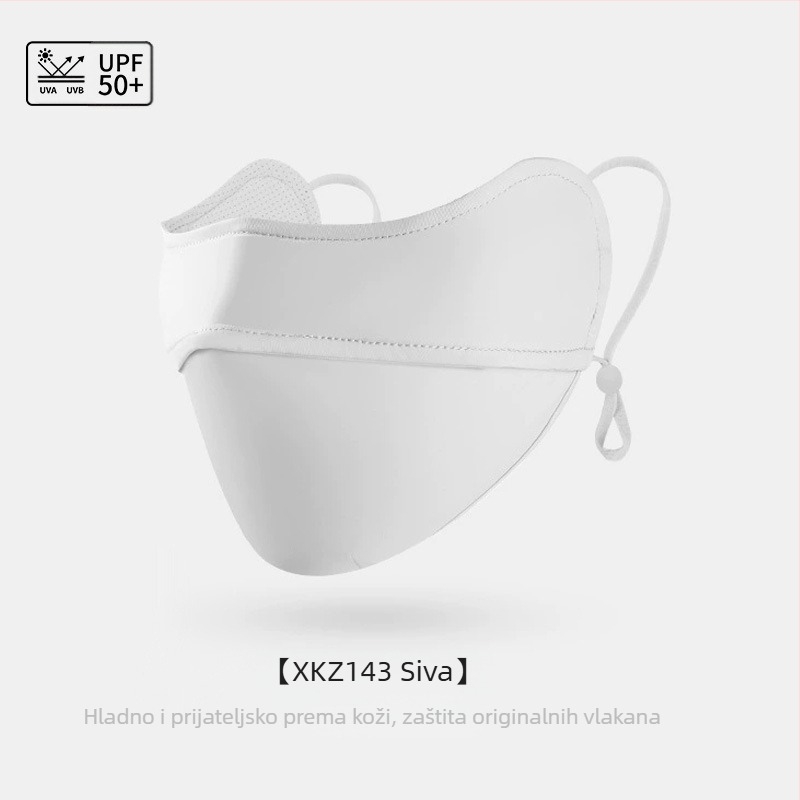 Maska za sunčanje za ženske kutke očiju, prozračna ljetna, anti-ultraljubičasta gradijentna ledeno svilena stereo maska za sunce UPF50