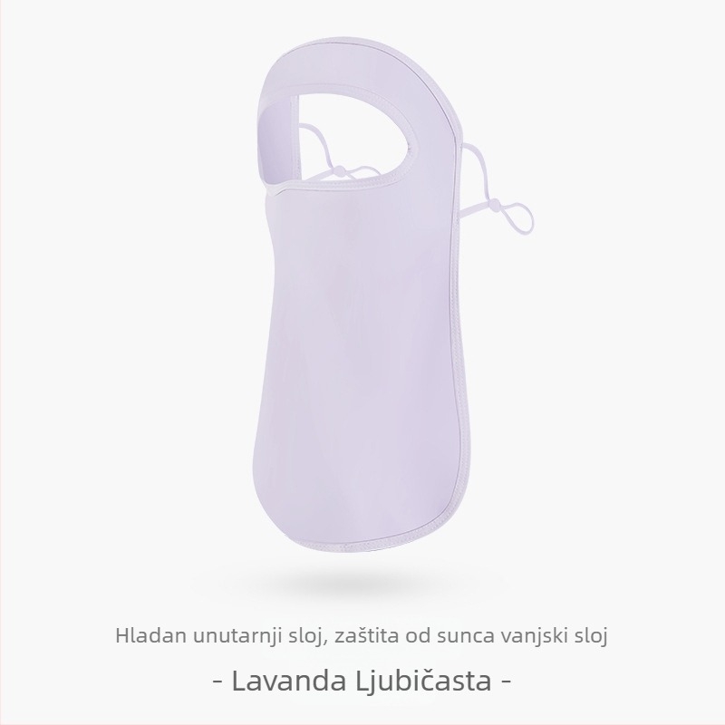 Maska za sunčanje za ženske kutke očiju, prozračna ljetna, anti-ultraljubičasta gradijentna ledeno svilena stereo maska za sunce UPF50