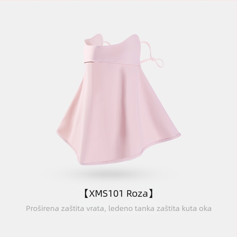 Maska za sunčanje za ženske kutke očiju, prozračna ljetna, anti-ultraljubičasta gradijentna ledeno svilena stereo maska za sunce UPF50