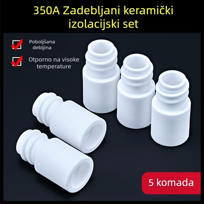 1K zaštitna mlaznica, europski pribor za pištolje za zavarivanje zaštićene plinom, bezzračna zaštitna mlaznica, 200A keramička dvozaštitna porculanska mlaznica za aparat za zavarivanje