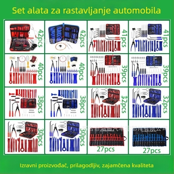 Set alata za uklanjanje plastičnih dijelova automobila pogodan je za branik audio sustava, nadzornu ploču, unutarnje kopče itd. Proizvođač je specijaliziran za