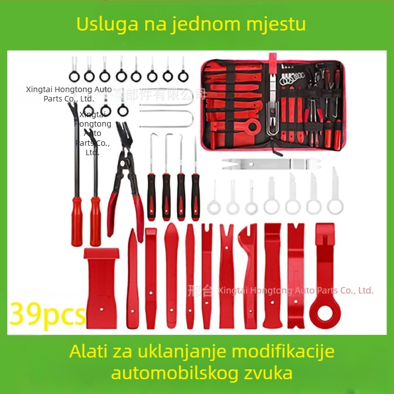 Set alata za uklanjanje plastičnih dijelova automobila pogodan je za branik audio sustava, nadzornu ploču, unutarnje kopče itd. Proizvođač je specijaliziran za