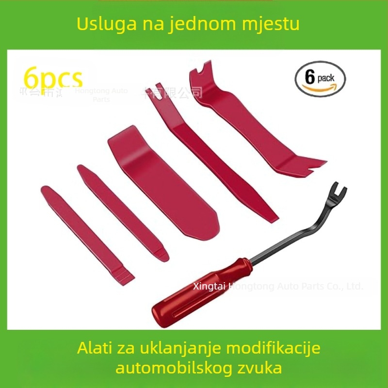 Set alata za uklanjanje plastičnih dijelova automobila pogodan je za branik audio sustava, nadzornu ploču, unutarnje kopče itd. Proizvođač je specijaliziran za