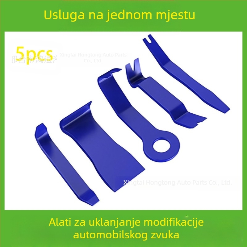 Set alata za uklanjanje plastičnih dijelova automobila pogodan je za branik audio sustava, nadzornu ploču, unutarnje kopče itd. Proizvođač je specijaliziran za