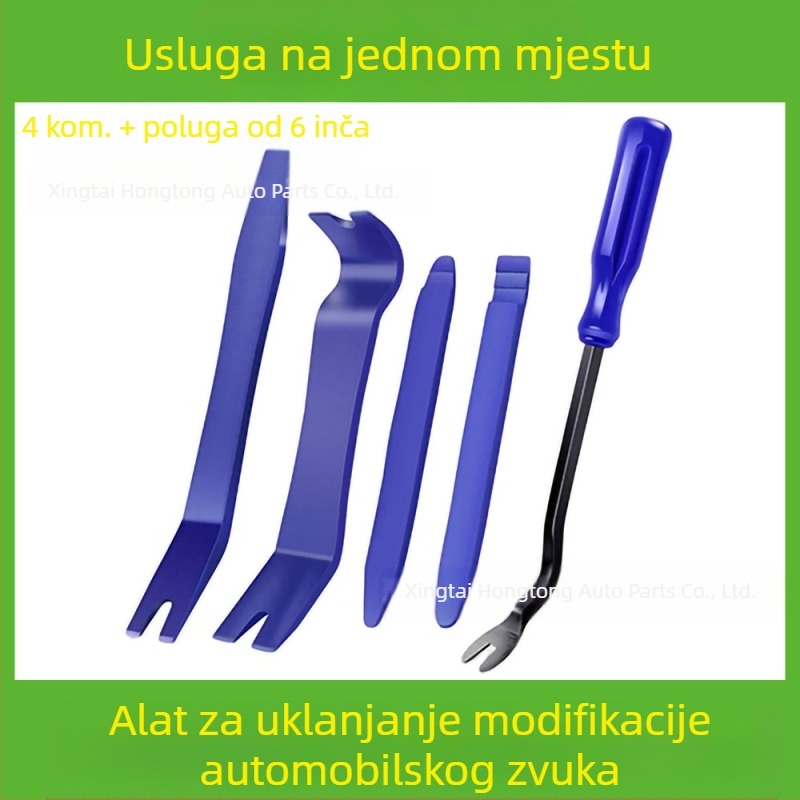 Set alata za uklanjanje plastičnih dijelova automobila pogodan je za branik audio sustava, nadzornu ploču, unutarnje kopče itd. Proizvođač je specijaliziran za