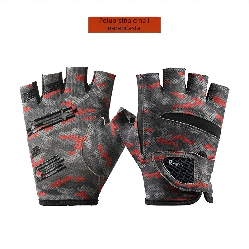 Nove muške ribarske rukavice za proljeće i ljeto, Luya rukavice s tri prsta, ženske, zaštitne od sunca, brzosušeće, od posebne ledene svile, prozračne, neklizajuće, otporne na habanje