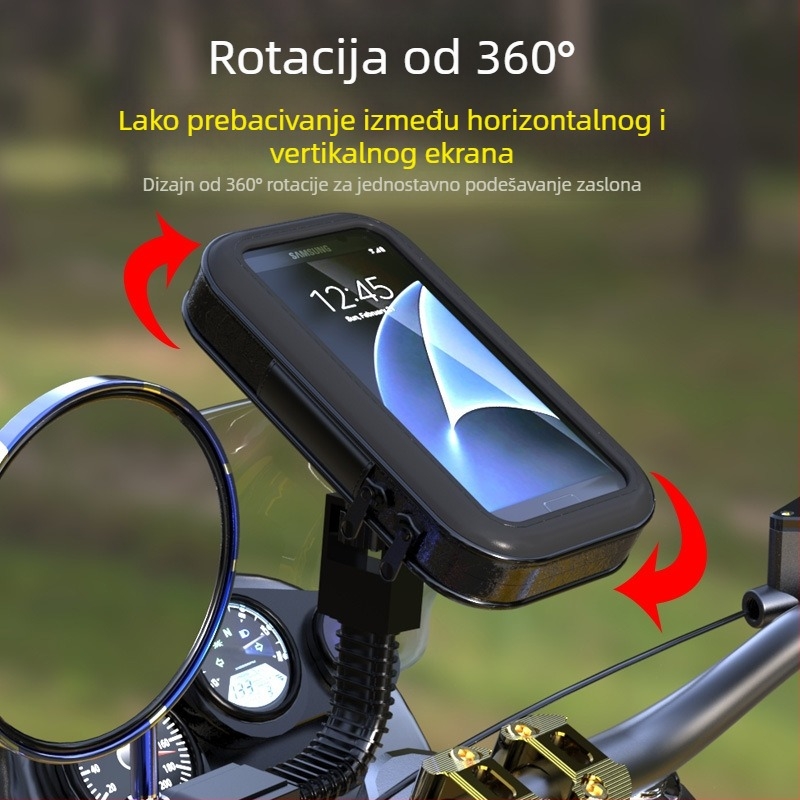 Prednji vodootporni držač telefona s pretincom za pohranu, za univerzalne motocikle i električna bicikla | Model 2019716118 | Speed motorcycle products
