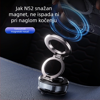 Automobilski magnetski držač za telefon s vakuumskom čašicom za usisavanje, nosač na ploču instrument ploče, automatsko usisavanje, univerzalna kompatibilnost