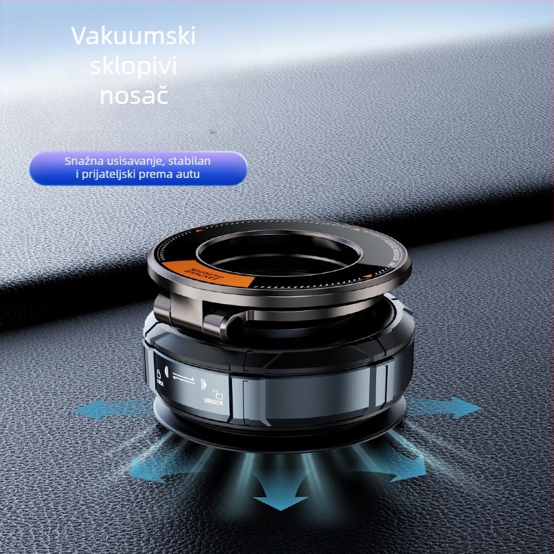 Automobilski magnetski držač za telefon s vakuumskom čašicom za usisavanje, nosač na ploču instrument ploče, automatsko usisavanje, univerzalna kompatibilnost