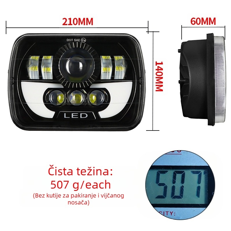 LED radna svjetla, rog Wrangler stila, univerzalna kompatibilnost, 9-36V, IP67, 3500 lm, 30000 h