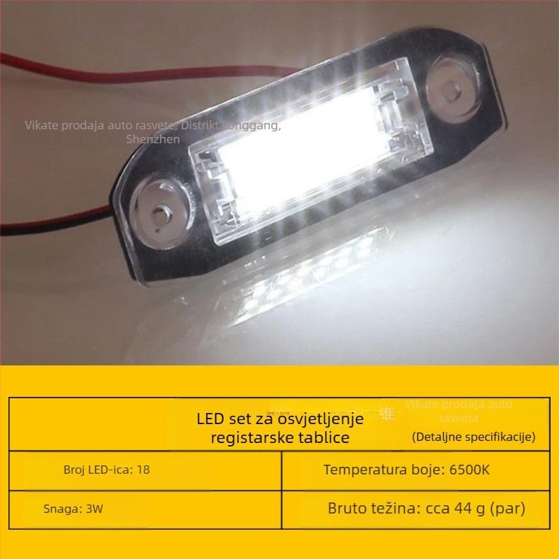 Sklop lampice za registarsku pločicu Volvo – LED, 12V, 2W, 30000 sati