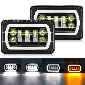 LED radna svjetiljka za automobile i kamione s dvobojnim Angel Eye DRL i pokazivačem smjera, 55W, 9-36V, 80000 lm, 50000 h, 7 LED