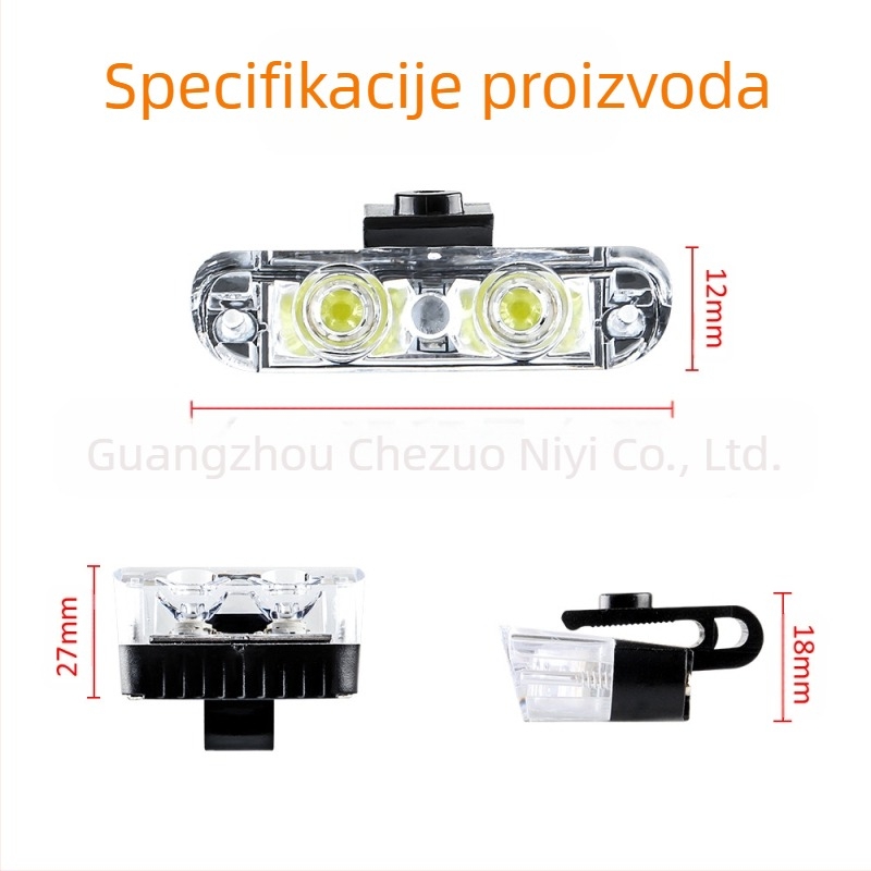 Automobilsko LED svjetlo za upozorenje s bežičnim daljinskim upravljačem, dvije LED diode, konfiguracija 1-8 LED, ABS+LED (12V, 16W, 0.3A)