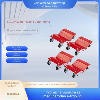 Grate Car Mover – metalni alat za pomicanje automobila, set od 4 komada