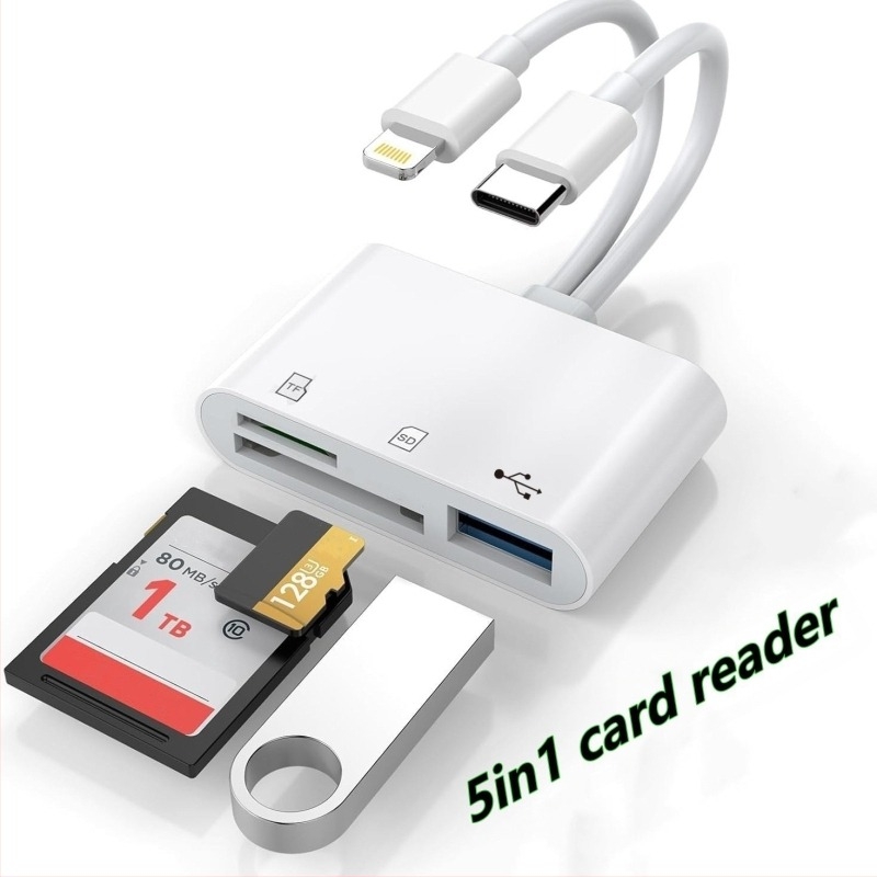 Type-C OTG čitač kartica 3-u-1 za SD/TF i USB kameru