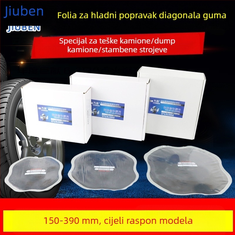 Nine Books gumeni film za popravak guma – devetodijelni set za hladni popravak, namijenjen autobusima i kamionima