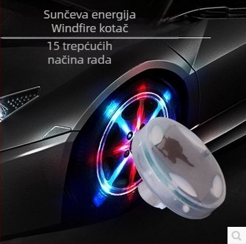 LED svjetlo ventila gume za auto i motocikl, solarno RGB LED, univerzalna montaža