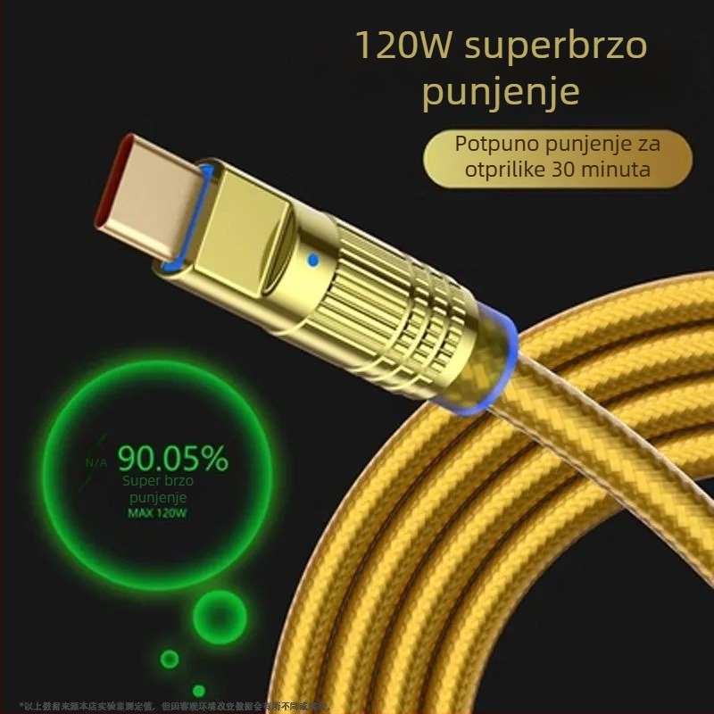 3-u-1 kabel za podatke s Lightning, Micro USB i Type-C – PVC kabel za brzo punjenje, s jednim završetkom