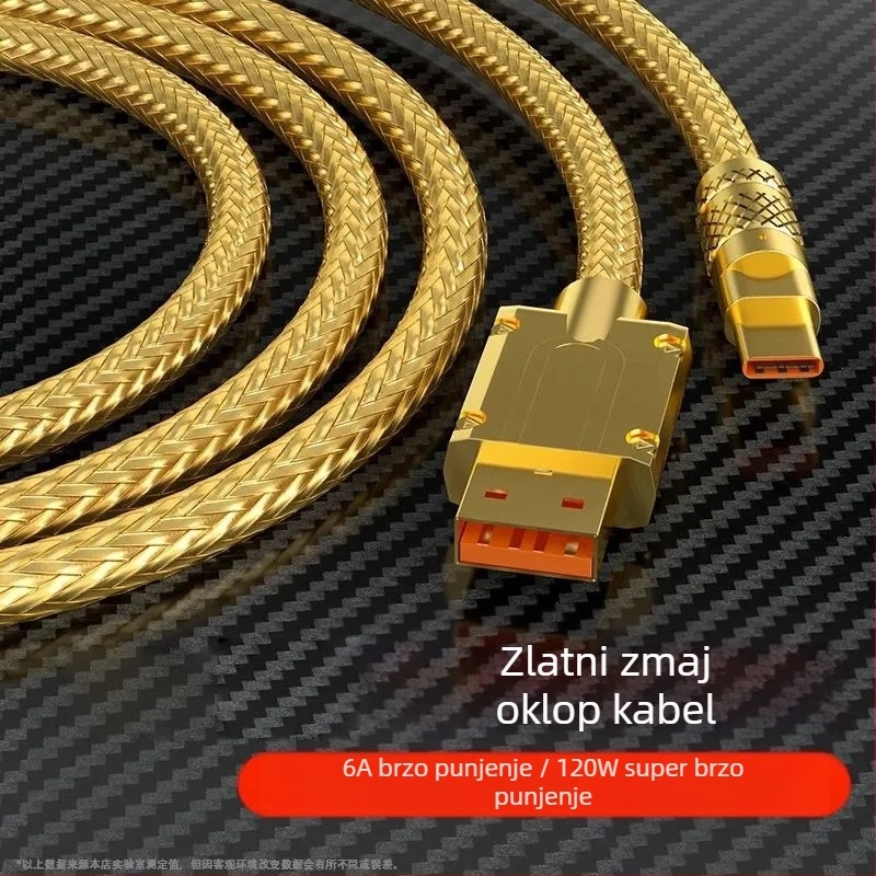 3-u-1 kabel za podatke s Lightning, Micro USB i Type-C – PVC kabel za brzo punjenje, s jednim završetkom
