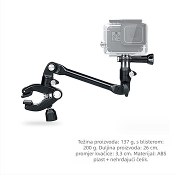 Držač za GoPro dodatke s 360° rotacijom, višefunkcionalna klipsa, materijal PC i nehrđajući čelik, marka Youyixin