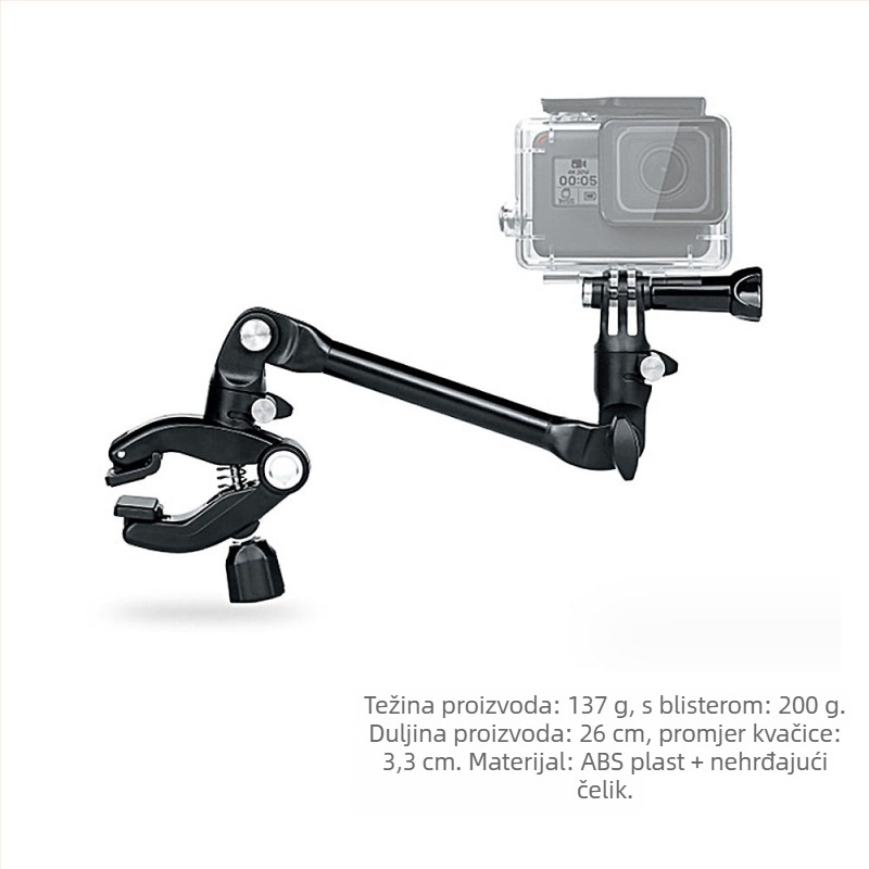 Držač za GoPro dodatke s 360° rotacijom, višefunkcionalna klipsa, materijal PC i nehrđajući čelik, marka Youyixin