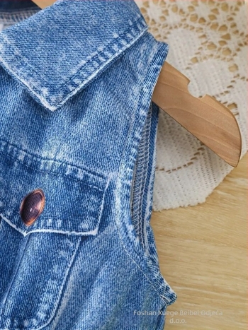 Dječja bešumna haljina bez rukava s ovratnikom nalik košulici, digitalna tiskovina s temom životinja, stil princeze, Milk Silk tkanina, podstava 100% poliester, uzrast 1–3 godine