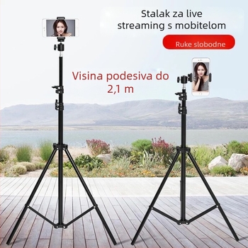 Podni aluminijski stativ za video i livestream, s tri sekcije i 3D gimballom