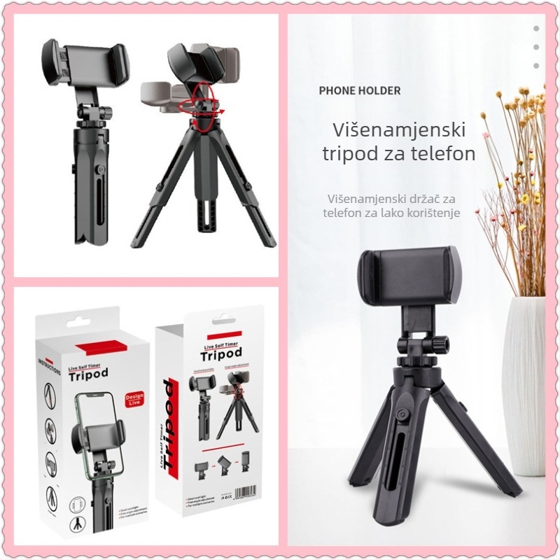 Stativ za telefon za stolnu upotrebu – model K530, ABS plastika, nosivost do 2 kg, masa 80 g