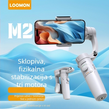 Gimbal za mobitel M2: ručni stabilizator sa tri osi, AI praćenje lica, Bluetooth, ABS