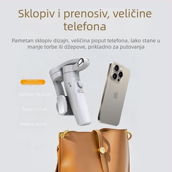 Gimbal za mobitel M2: ručni stabilizator sa tri osi, AI praćenje lica, Bluetooth, ABS