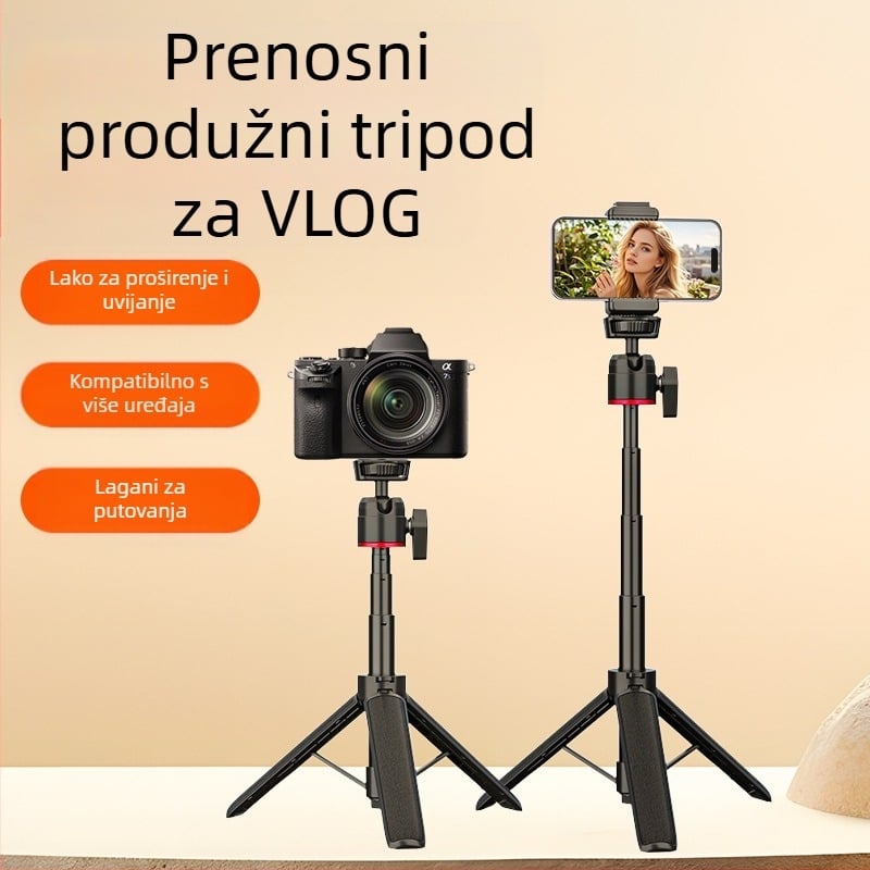 Mini stolni lazy stalak za kameru i telefon, aluminijska konstrukcija, prilagodljiv, opći stil