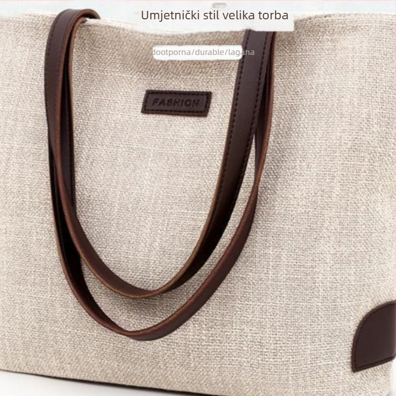 Platnena torba za rame s mašnicom i motivom djevojčice-zeca, s dnom i bez bočnih stranica, otisak loga