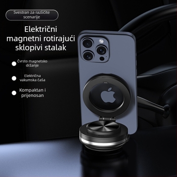 Držač za telefon u automobilu na ploči — 360° rotacija, vakuumsko pričvršćivanje, magnetski nosač, izrada od legure