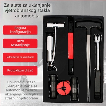 Alat za demontažu vjetrobranskog stakla automobila s užetom i ručkom za izvlačenje — Musen Hall, auto popravak, težina 1,1 kg