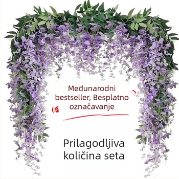 Zi Hao Umjetna glicinija — trake za kućnu dekoraciju, plastika sa svilenim cvijećem, tehnika bone-stitch, Varijanta 19147864120